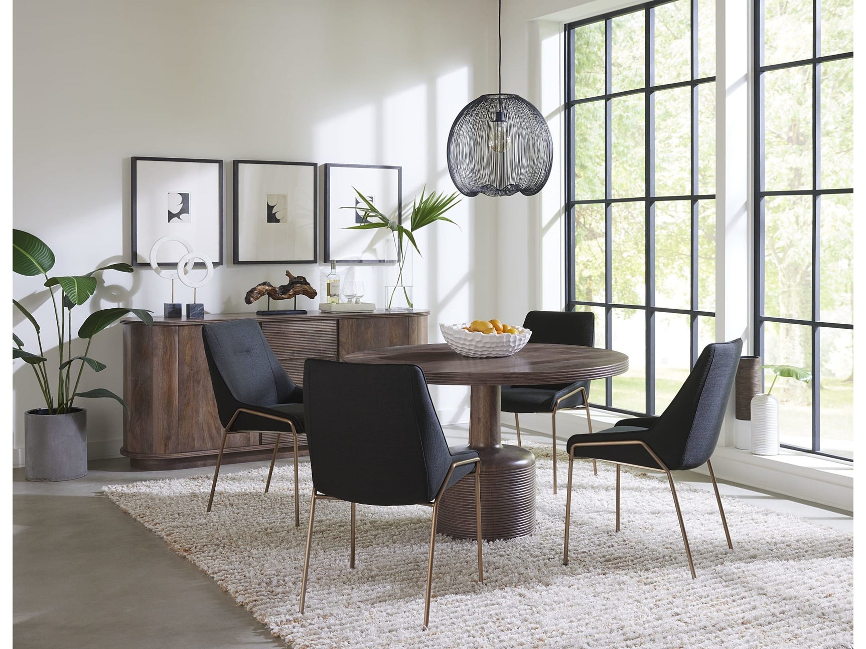 Liyana Natural Tan Solid Wood Round Dining Table - Ornate Home