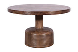 Liyana Solid Wood Round Coffee Table in Natural Tan - Ornate Home