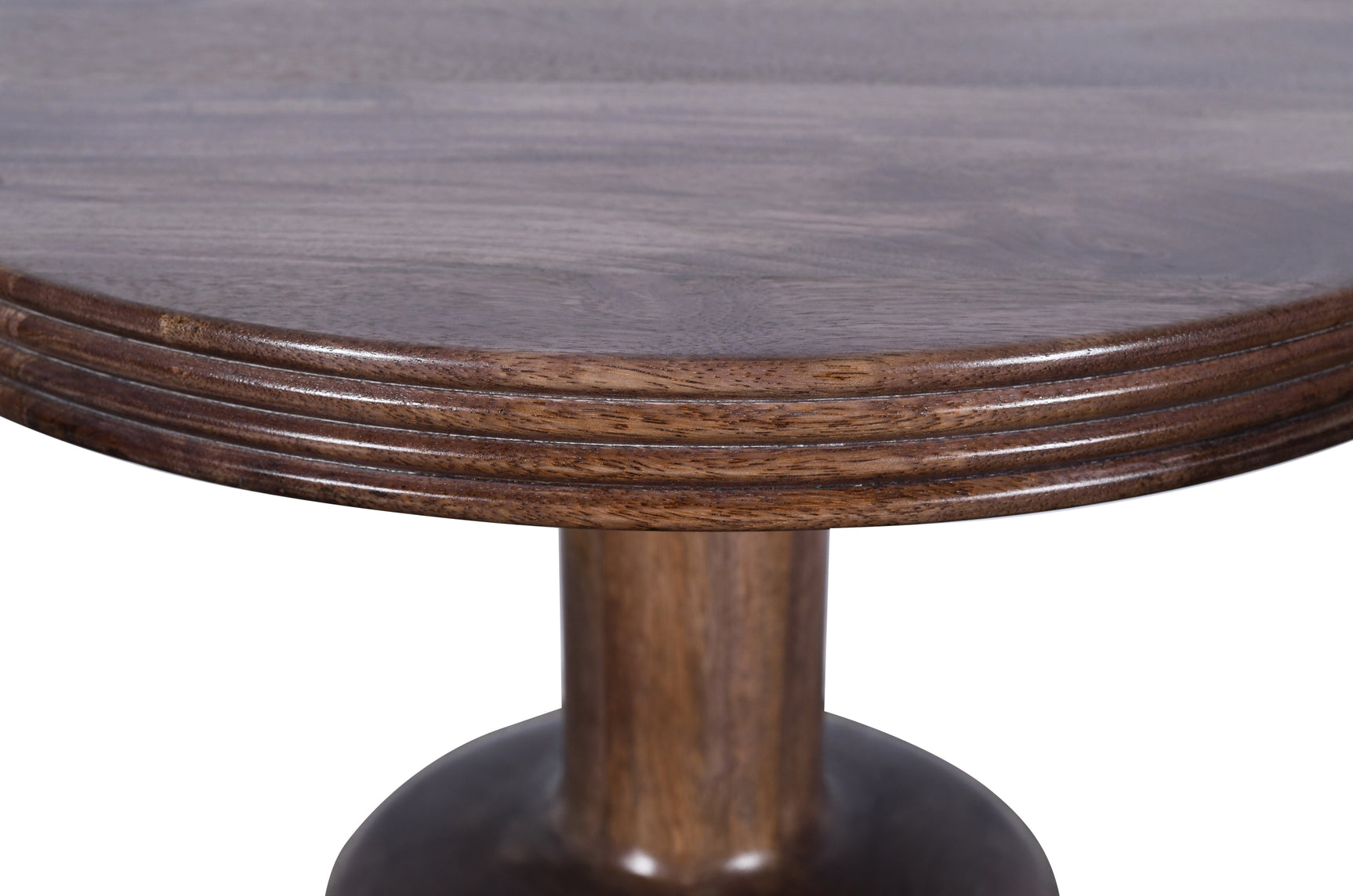 Liyana Solid Wood Round End Table in Natural Tan - Ornate Home