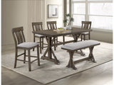 Lloyd Brown Rectangular Counter Height Dining Table - Ornate Home