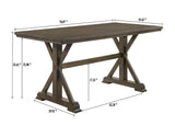 Lloyd Brown Rectangular Counter Height Dining Table - Ornate Home