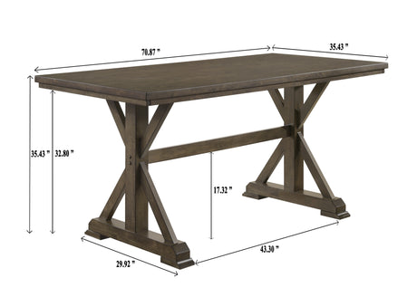 Lloyd Brown Rectangular Counter Height Dining Table - Ornate Home