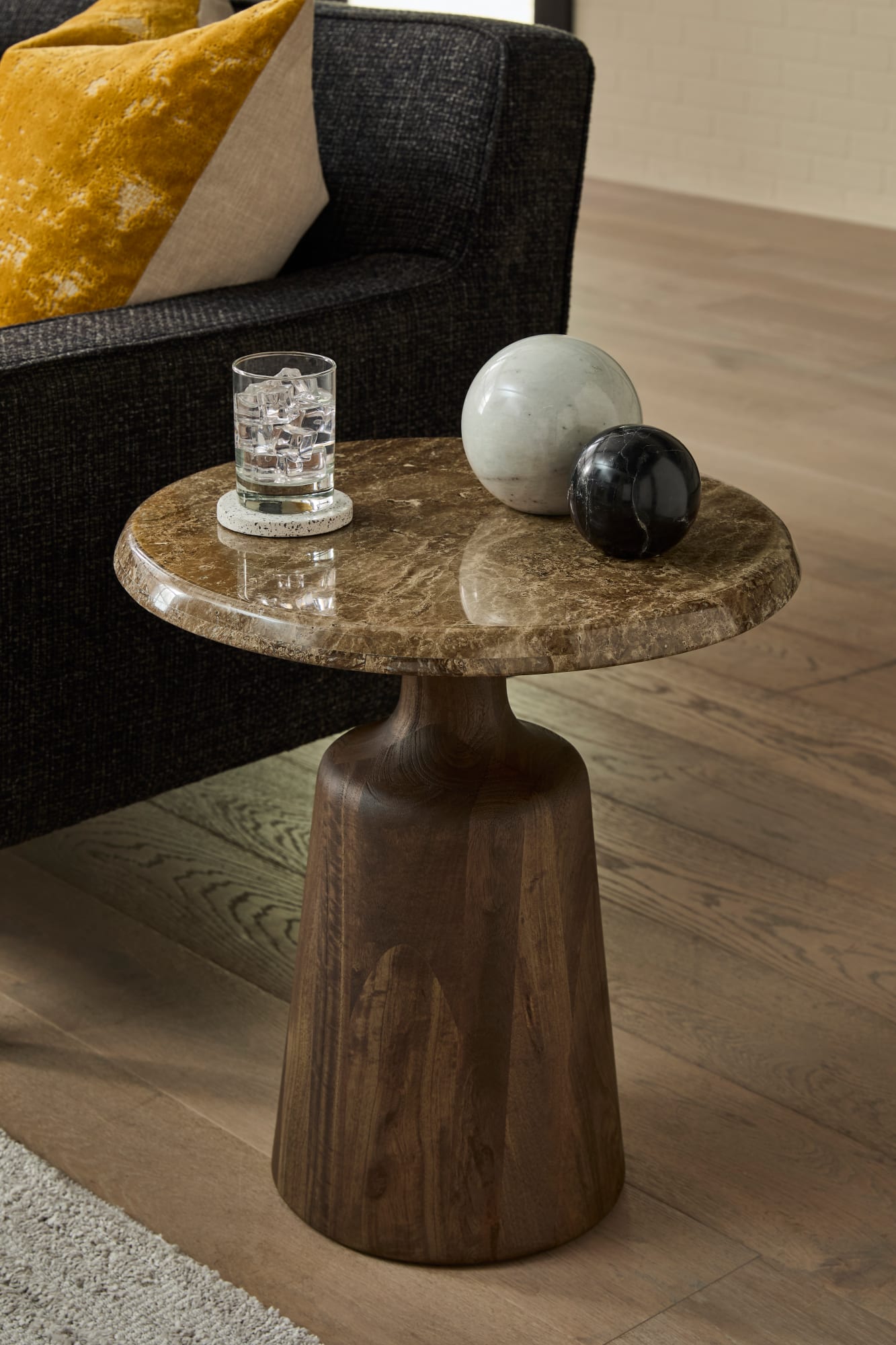 Lloyd Tamarind/Brown Marble End Table