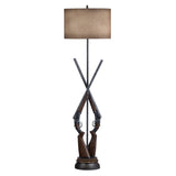 Load Ready Brown Double Barrel Floor Lamp - Ornate Home