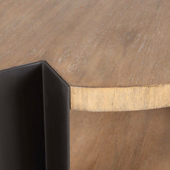 Loana Woodtone Industrial Coffee Table - Ornate Home