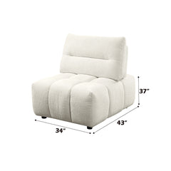 Loanna Beige Modular Armless Chair - Ornate Home