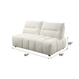 Loanna Beige Modular Loveseat - Ornate Home