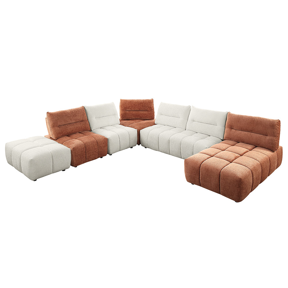 Loanna Beige Modular Loveseat - Ornate Home