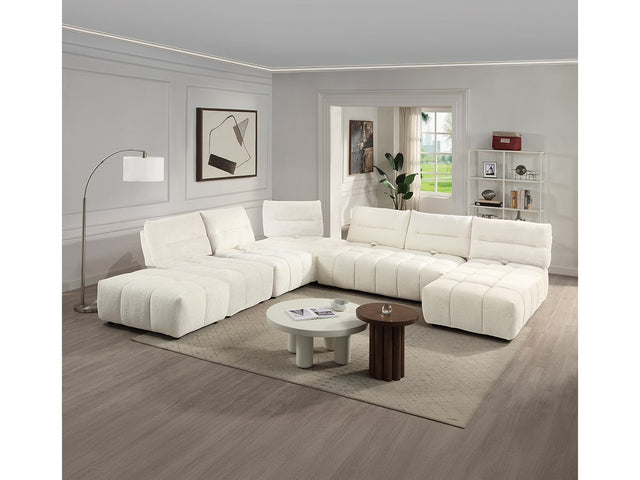 Loanna Beige Modular Loveseat - Ornate Home
