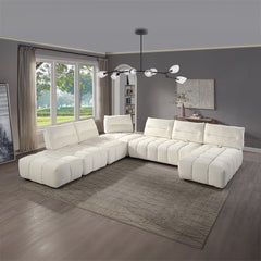 Loanna Beige Ottoman - Ornate Home
