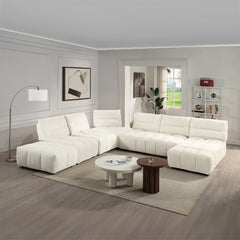 Loanna Beige Ottoman - Ornate Home