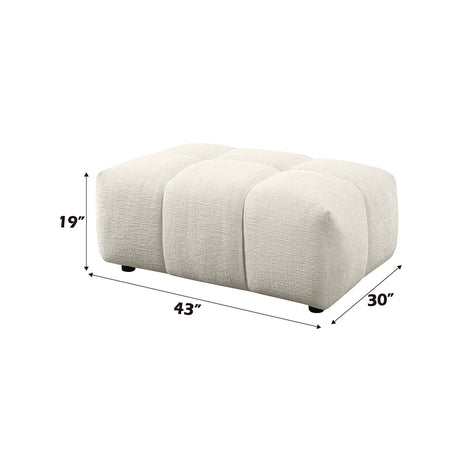 Loanna Beige Ottoman - Ornate Home