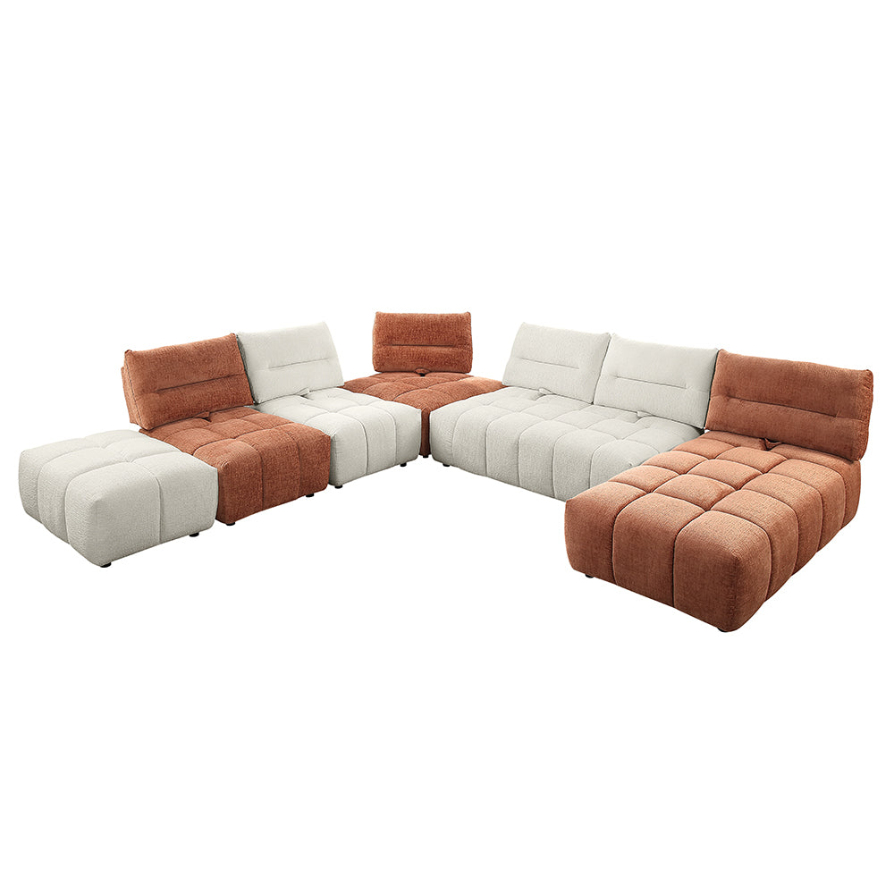 Loanna Beige Ottoman - Ornate Home