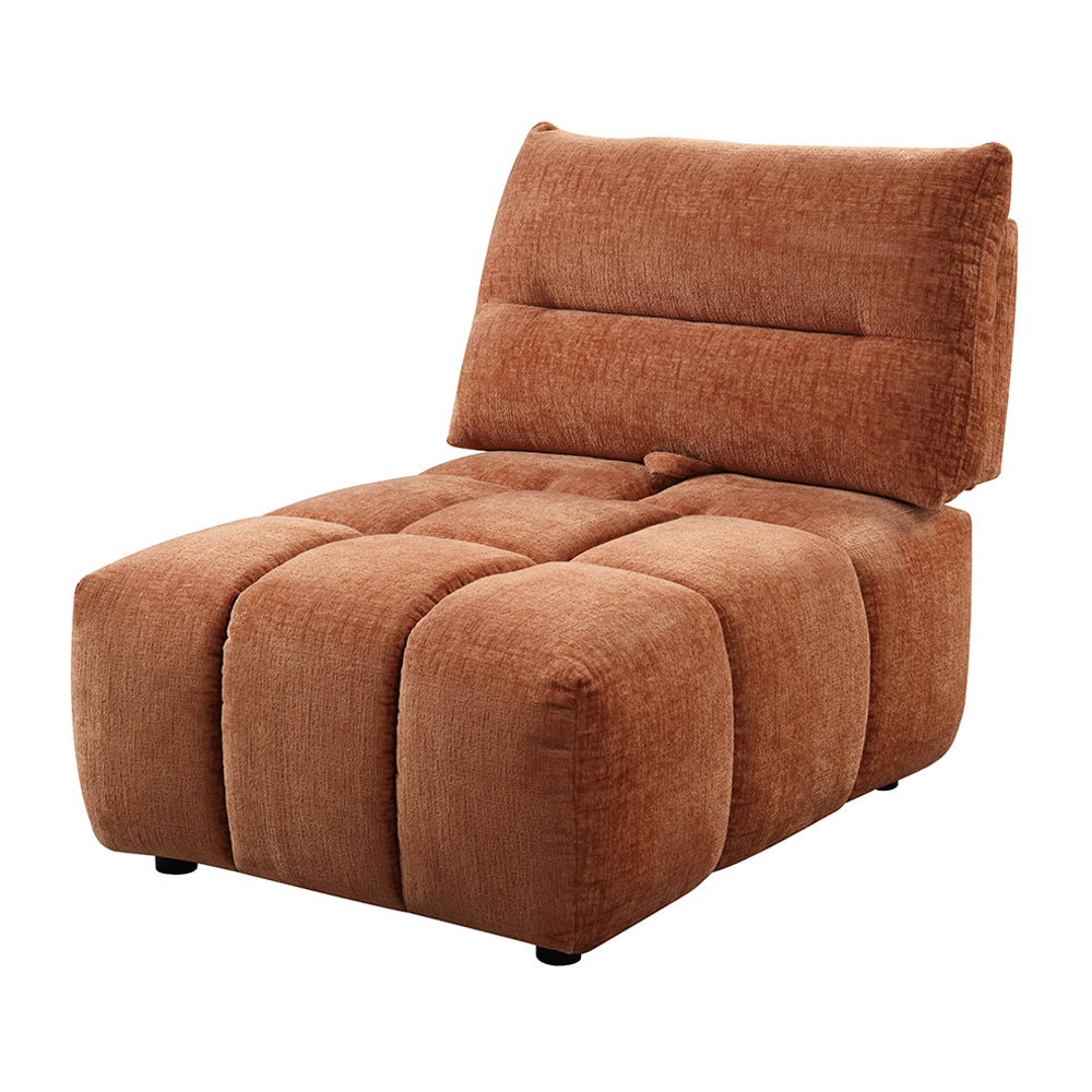 Loanna Coral Red Modular - Armless Chair - Ornate Home