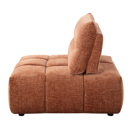 Loanna Coral Red Modular - Armless Chair - Ornate Home