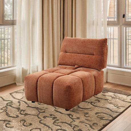 Loanna Coral Red Modular - Armless Chair - Ornate Home