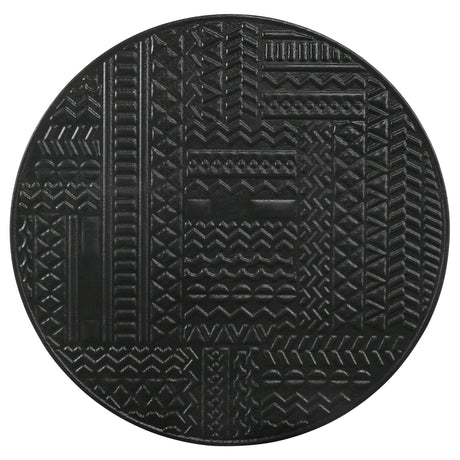 Loannis Matte Black 2-piece Round Mango Wood Nesting Table - Ornate Home