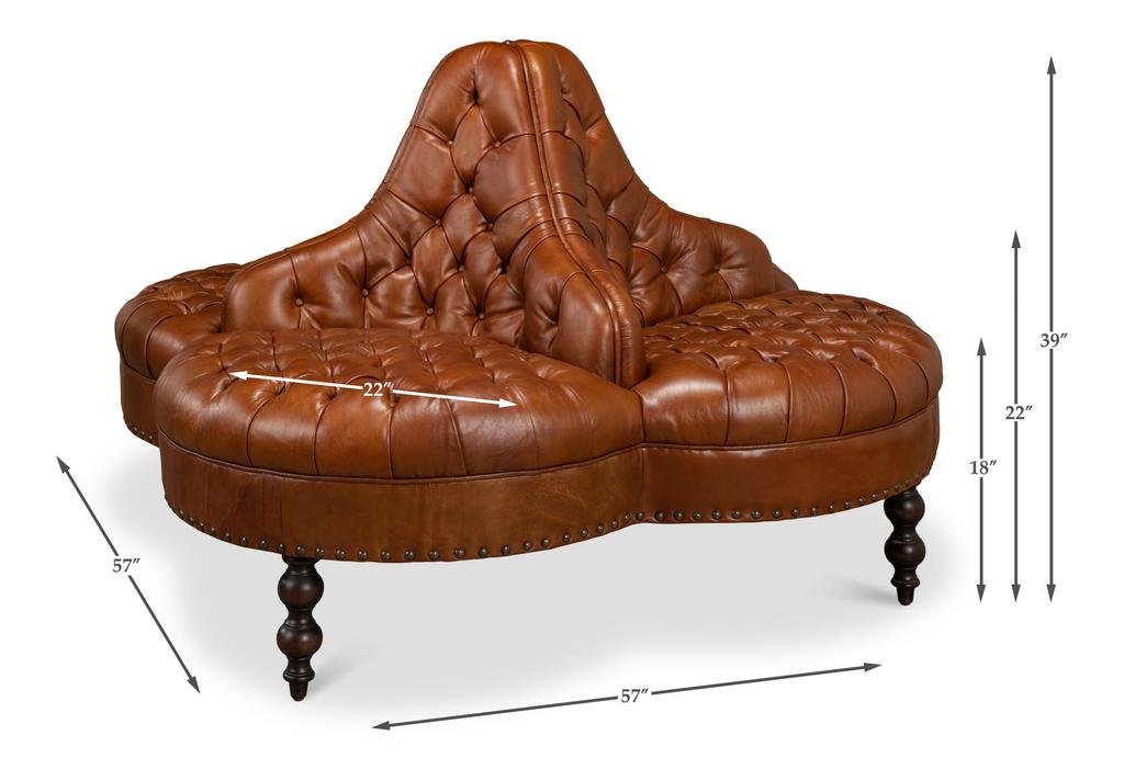 Lobby Cuba Brown Sofa - Ornate Home