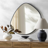 Lochovice Black Distressed Wood Mirror - Ornate Home