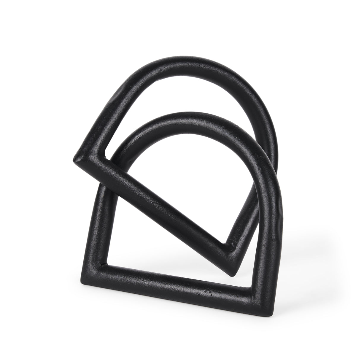 Locke Matte Black Large Metal Decorative Object - Ornate Home
