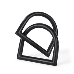Locke Matte Black Large Metal Decorative Object - Ornate Home