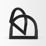 Locke Matte Black Large Metal Decorative Object - Ornate Home