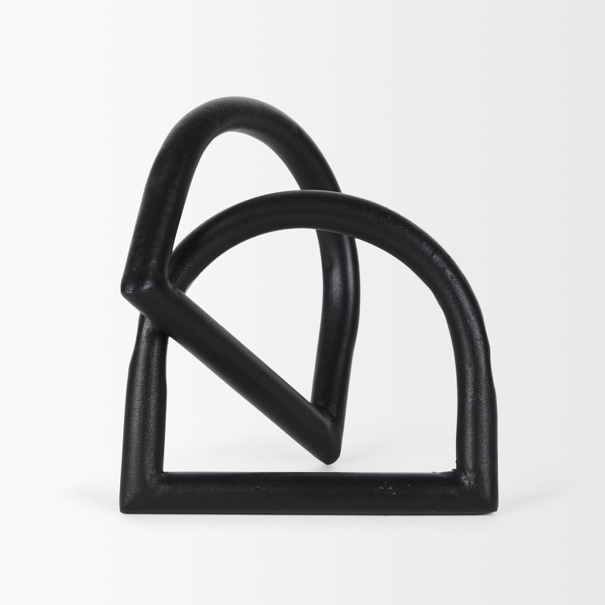 Locke Matte Black Large Metal Decorative Object - Ornate Home