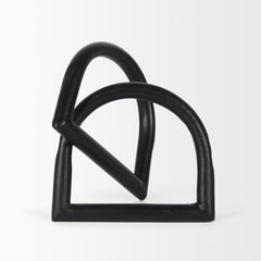 Locke Matte Black Large Metal Decorative Object - Ornate Home