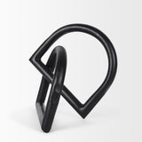 Locke Matte Black Large Metal Decorative Object - Ornate Home