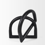 Locke Matte Black Large Metal Decorative Object - Ornate Home