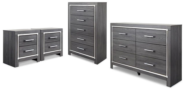 Lodanna Gray Dresser, Chest and Nightstand - Ornate Home