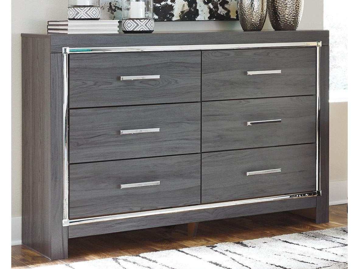Lodanna 6 Drawer Dresser and Mirror, Gray by Ashley Lodanna 6 Drawer Dresser and Mirror, Gray by Ashley