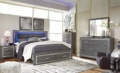 Lodanna Gray Dresser and Mirror - Ornate Home