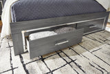 Lodanna Gray Full Panel Bed with 2 Storage Drawers (Online Special Price) - Ornate Home