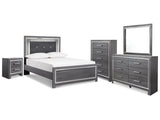 Lodanna Gray Full Panel Bedroom Set with Dresser, Mirror, Chest and Nightstand (Online Special Price) - Ornate Home