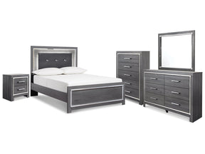 Lodanna Gray Full Panel Bedroom Set with Dresser, Mirror, Chest and Nightstand (Online Special Price) - Ornate Home