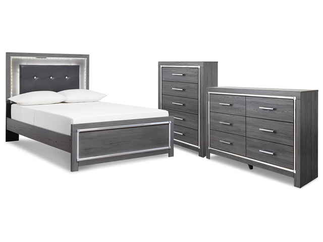 Lodanna Gray Full Panel Bedroom Set with Dresser and Chest (Online Special Price) - Ornate Home