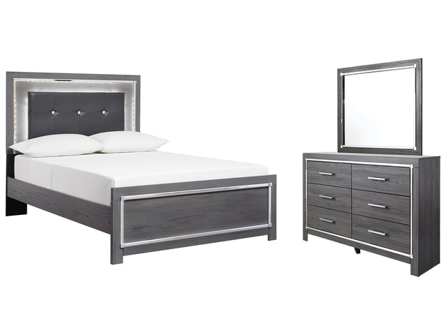 Lodanna Gray Full Panel Bedroom Set with Dresser and Mirror (Online Special Price) - Ornate Home