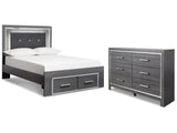 Lodanna Gray Full Panel Storage Bedroom Set with Dresser (Online Special Price) - Ornate Home