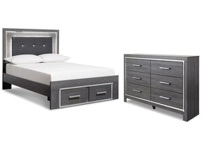 Lodanna Gray Full Panel Storage Bedroom Set with Dresser (Online Special Price) - Ornate Home