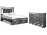 Lodanna Gray Full Panel Storage Bedroom Set with Dresser - Ornate Home