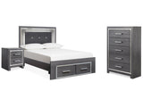 Lodanna Gray Full Storage Bed & Chest & Nightstand (Online Special Price) - Ornate Home