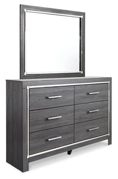 Lodanna Gray Full Storage Bed, Dresser, Mirror and 2 Nightstands - Ornate Home