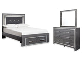 Lodanna Gray Full Storage Bedroom Set with Dresser and Mirror (Online Special Price) - Ornate Home