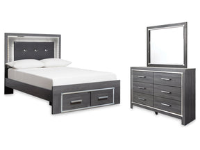Lodanna Gray Full Storage Bedroom Set with Dresser and Mirror (Online Special Price) - Ornate Home