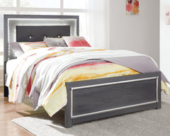 Lodanna Gray Full Upholstered Panel Bedroom Set with Dresser, Mirror, and Nightstand - Ornate Home
