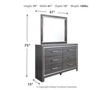 Lodanna Gray King/Cal King Panel Headboard, Dresser, Mirror and 2 Nightstands (Online Special Price) - Ornate Home