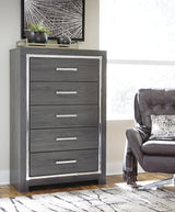 Lodanna Gray King Storage Bedroom Set with Dresser and Chest (Online Special Price) - Ornate Home