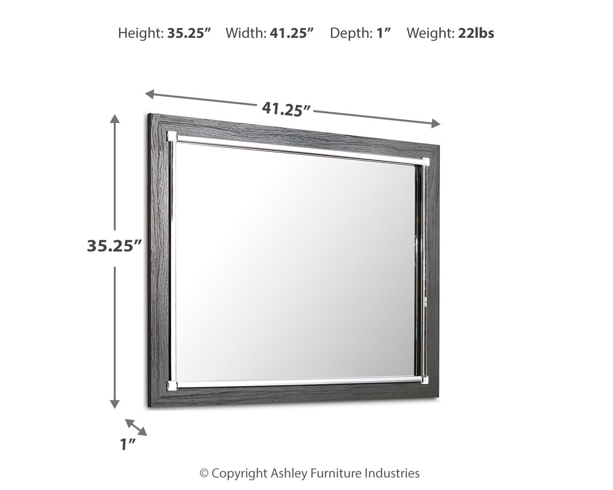 Lodanna Gray Mirror (Online Special Price) - Ornate Home