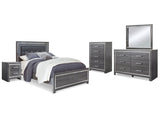 Lodanna Gray Queen Panel Bedroom Set with Dresser, Mirror, Chest and Nightstand (Online Special Price) - Ornate Home